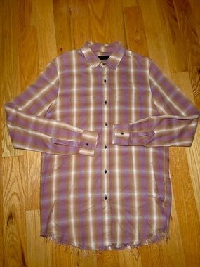 Amiri Plaid Flannel Collared Shirt